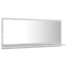 vidaXL Badrumsspegel betonggr√• 90x10,5x37 cm konstruerat tr√§