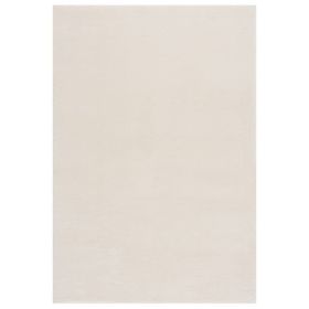 Washable Rug Soft Fluffy Short Pile 63"x90.6" Anti Slip Cream