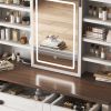 Farmhouse Makeup Vanity Desk with Sliding Mirror and Lights Mirror only