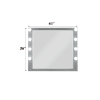 Sliverfluff Mirrored & Champagne Finish Mirror W/Light