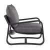 Blaire Sling Chair Upholstered in Charcoal Fabric with Metal Frame