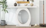 Mirod Stylish Modern Side Table with Egg-Shaped Base,Enhanced Stability and Durability,Sleek Design for Home Decor,Perfect for Living Room or Bedroom