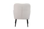 Modern Mid Century Chair Linen Sherpa Armchair for Living Room Bedroom Office Easy Assemble(Beige)