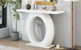 Mirod Stylish Modern Side Table with Egg-Shaped Base,Enhanced Stability and Durability,Sleek Design for Home Decor,Perfect for Living Room or Bedroom