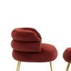 COOLMORE Upholstered Velvet Barrel Accent Chair with Ottoman,Accent Comfy Lounge Arm Chair and Footrest Stool Set