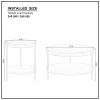 2-Piece Modern 2 tier Round Coffee Table Set for Living Room,Easy Assembly Nesting Coffee Tables, End Side Tables for Bedroom Office Balcony Yard