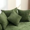Orisfur. 360¬∞ Swivel Accent Barrel Chair with Storage Ottoman & 4 Pillows, Modern Chenille Leisure Chair Round Accent for Living Room, Green