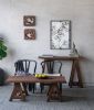 32" x 22" Rectangle Antiqued Wall Mirror Wall Mirror with Black Metal Frame, Home Wall Decor, Bedroom Living Room Entryway Wall Accent