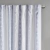 Poly Printed Curtain Panel with Tufted Stripe and Lining