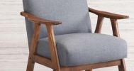 Contemporary Design 1pc Counter Height Chair Stylish Durable Wooden Gray Fabric Upholstery Cushioned Seat Backrest Home Furniture