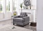 Sleek Transitional Gray Accent Chair
