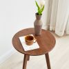 Round End Table- Small End Table Side Table Coffee Table Bedside Table Night Stand for Living Room Bedroom & Balcony