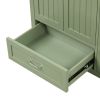 36" Bathroom Vanity with Sink, One Cabinet with Two doors and One Big Drawer and One Flip Drawer, Solid Wood and MDF Board, Green