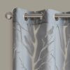 Grommet Top Sheer Bird on Branches Burnout Window Curtain(Only 1 Pc Panel)