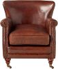 ACME Leeds Accent Chair in Vintage Dark Brown Top Grain Leather 96679