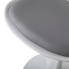 Swivel Tulip Side Chair for Kitchen and Dining Room Bar with Cushioned Seat and Curved Backrest, White and Gray