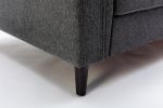 Stanton 36.5" Dark Gray Linen Chair with Tufted Arms