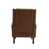 COOLMORE Wood Frame Armchair, Modern Accent Chair Lounge Chair with Sturdy Wood Legs for Living Room Bedroom (Brown PU)