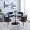 Modern GRAY dining chair(set of 2 ) with iron tube wood color legs, shorthair cushions and comfortable backrest, suitable for dining room, living room