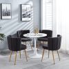 Modern GRAY dining chair(set of 2 ) with iron tube wood color legs, shorthair cushions and comfortable backrest, suitable for dining room, living room