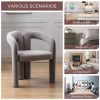 COOLMORE Contemporary Designed Velvet Fabric Upholstered Accent/Dining Chair /Barrel Side Chairs Kitchen Armchair for Living Room set of 2 (Gray Velve