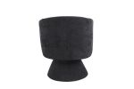 Swivel Accent Chair Armchair, Round Barrel Chair in Fabric for Living Room Bedroom(Black)