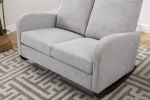 COOLMORE Rocking Chair Upholstered Mid Century Modern Rocker Oversized Wingback Armchair for Living Room