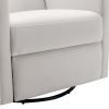 Modern Upholstered Rocker Nursery Chair Plush Seating Glider Swivel Recliner Chair, Beige