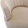COOLMORE 360 Degree Swivel Cuddle Barrel Accent Sofa Chairs, Round Armchairs with Wide Upholstered, Fluffy Velvet Fabric Chair for Living Room