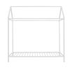 House Bed Frame Twin Size , Kids Bed Frame Metal Platform Bed Floor Bed for Kids Boys Girls No Box Spring Needed White
