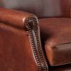 ACME Leeds Accent Chair in Vintage Dark Brown Top Grain Leather 96679