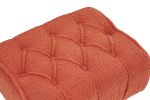 Modern Accent Chair with Ottoman, Comfy Armchair for Living Room, Bedroom, Apartment, Office (Brick red)