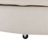 Orisfur. 360¬∞ Swivel Accent Barrel Chair with Storage Ottoman & 4 Pillows, Modern Chenille Leisure Chair Round Accent for Living Room, Cream