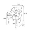 Modern Mid Century Chair Linen Sherpa Armchair for Living Room Bedroom Office Easy Assemble(Beige)