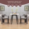 COOLMORE Contemporary Designed Velvet Fabric Upholstered Accent/Dining Chair /Barrel Side Chairs Kitchen Armchair for Living Room set of 2 (Gray Velve