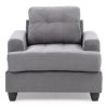 Sleek Transitional Gray Accent Chair