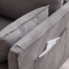 29.5 "W Modern Fabric Decorative Chair Armchair Upholstered Reading Chair Single Sofa Casual Club Chair with Solid Wooden Feet and 2 Pillow