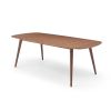 86.61inch Modern mid-Century Dining Table Rectangular Table Walnut Color