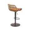 COOLMORE Modern Swivel Bar Stools Set of 2 Adjustable Counter Height Chairs with Footrest for Kitchen, Dining Room (Orange)