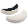 Orisfur. 360¬∞ Swivel Accent Barrel Chair with Storage Ottoman & 4 Pillows, Modern Chenille Leisure Chair Round Accent for Living Room, Cream