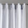 Poly Printed Curtain Panel with Tufted Stripe and Lining
