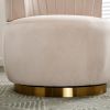 COOLMORE 360 Degree Swivel Cuddle Barrel Accent Sofa Chairs, Round Armchairs with Wide Upholstered, Fluffy Velvet Fabric Chair for Living Room