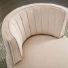 COOLMORE 360 Degree Swivel Cuddle Barrel Accent Sofa Chairs, Round Armchairs with Wide Upholstered, Fluffy Velvet Fabric Chair for Living Room