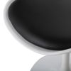 Swivel Tulip Side Chair for Kitchen and Dining Room Bar with Cushioned Seat and Curved Backrest, White and Black