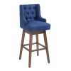 COOLMORE Bar Stools Set of 2 Counter Height Chairs with Footrest for Kitchen