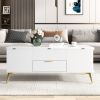 Modern Lift Top Coffee Table Multi Functional Table with Drawers