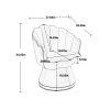 COOLMORE Swivel Barrel Chair, Comfy Round Accent Sofa Chair for Living Room, 360 Degree Swivel Barrel Club Chair, Leisure Arm Chair for Nursery, Hotel