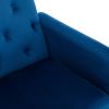 COOLMORE Velvet Accent Chair with Adjustable Armrests and Backrest, Button Tufted Lounge Chair, Single Recliner Armchair with Ottoman