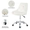 Modern velvet fabric with chrome legs living room furniture dining chair, soft and comfortable, lift adjustment, free movement convenient