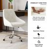 Modern velvet fabric with chrome legs living room furniture dining chair, soft and comfortable, lift adjustment, free movement convenient